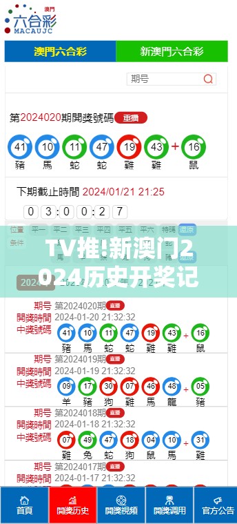 TV推!新澳门2024历史开奖记录查询：难道你不想了解真相？团结解答解释落实