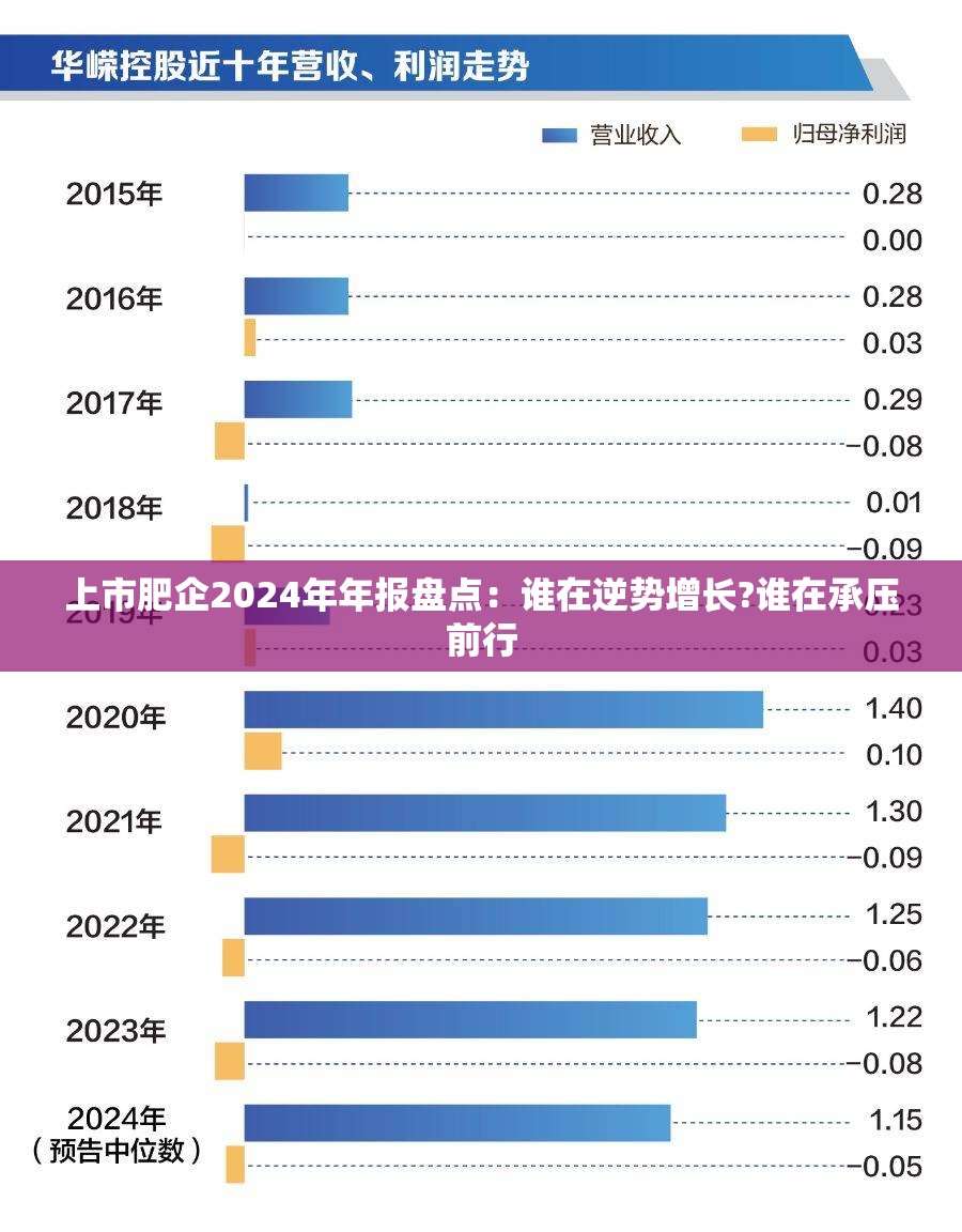 上市肥企2024年年报盘点：谁在逆势增长?谁在承压前行
