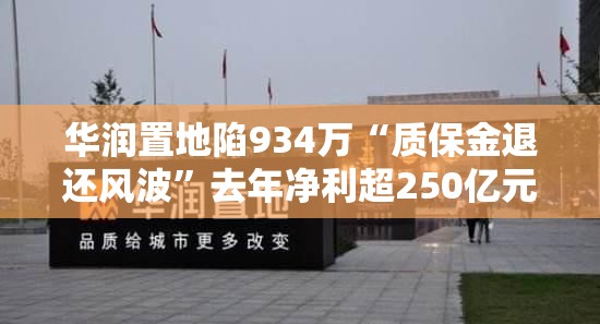 华润置地陷934万“质保金退还风波”去年净利超250亿元