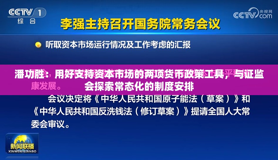 潘功胜：用好支持资本市场的两项货币政策工具，与证监会探索常态化的制度安排