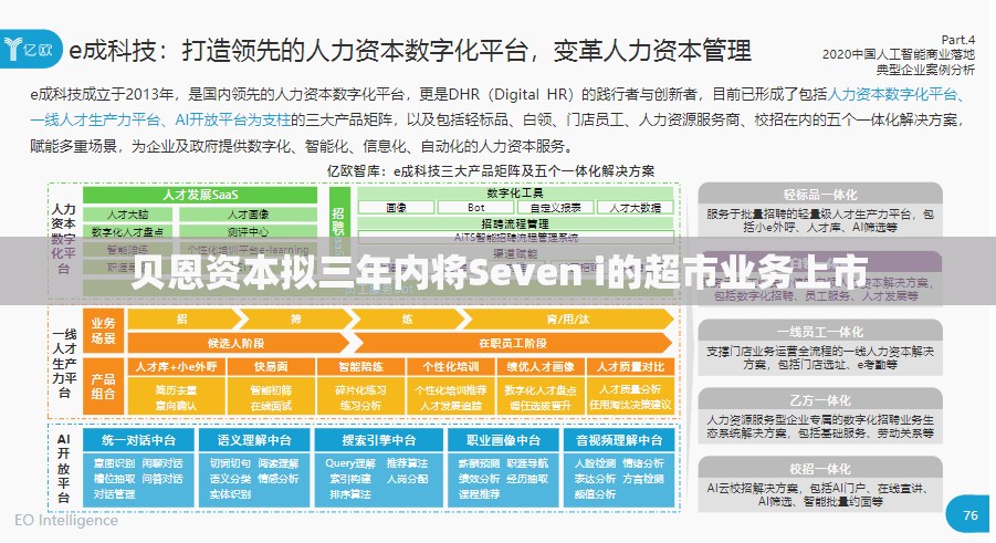 贝恩资本拟三年内将Seven i的超市业务上市